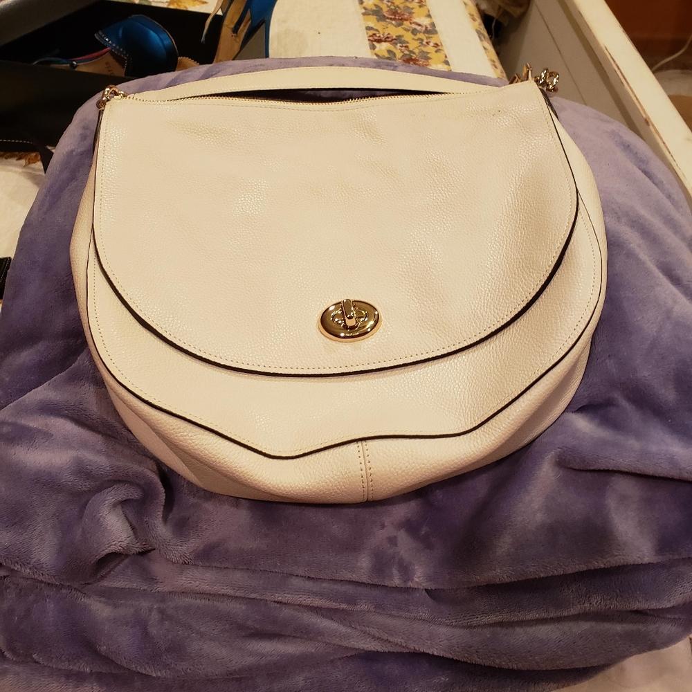 Off white/cream large coach bag